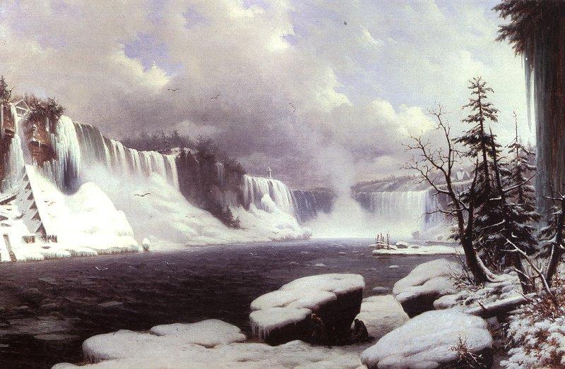 Hyppolyte Victor Sebron Winter at Niagara Falls China oil painting art